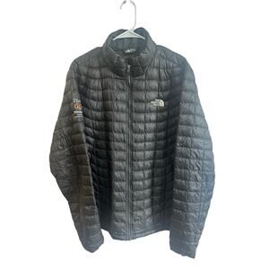 The North Face Thermoball Trekker Jacket Mens Sz L Black Titos Logo Nice!